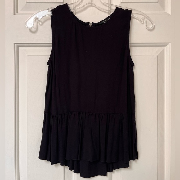 Talula Black Peplum Tank Top XXS - Picture 2 of 10